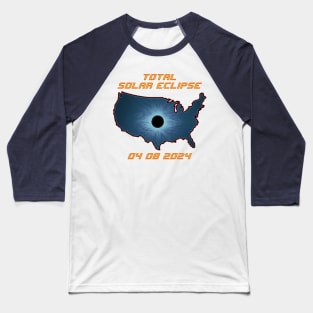 USA 2024 Total Solar Eclilpse Baseball T-Shirt